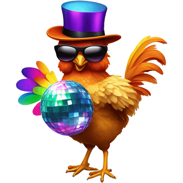 Disco chicken emoji