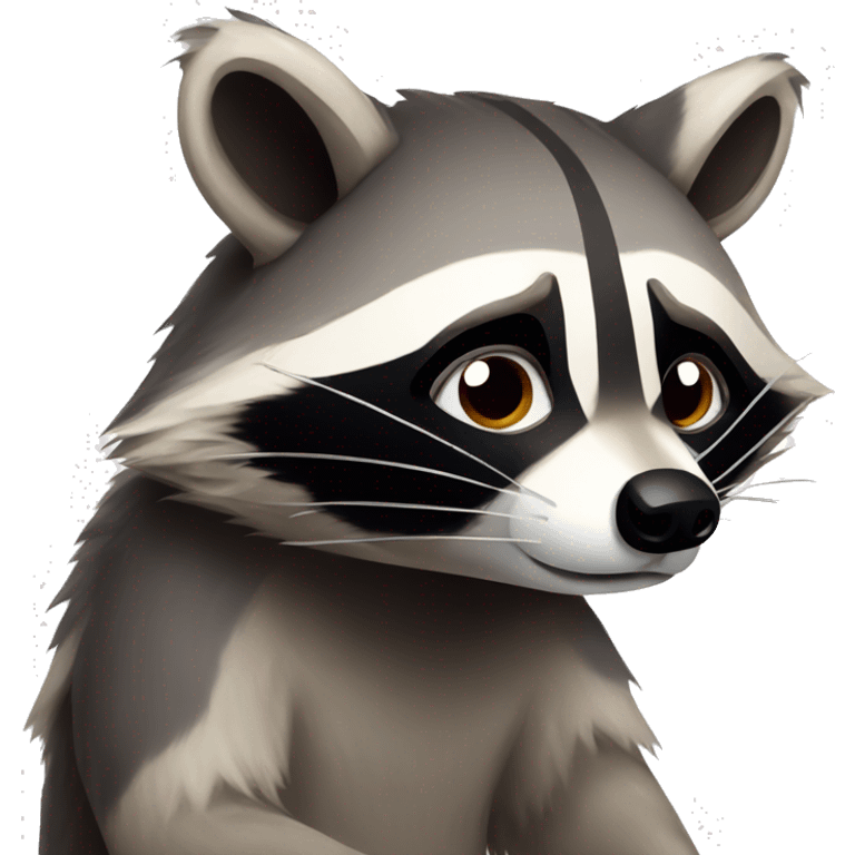 Frustrated raccoon emoji