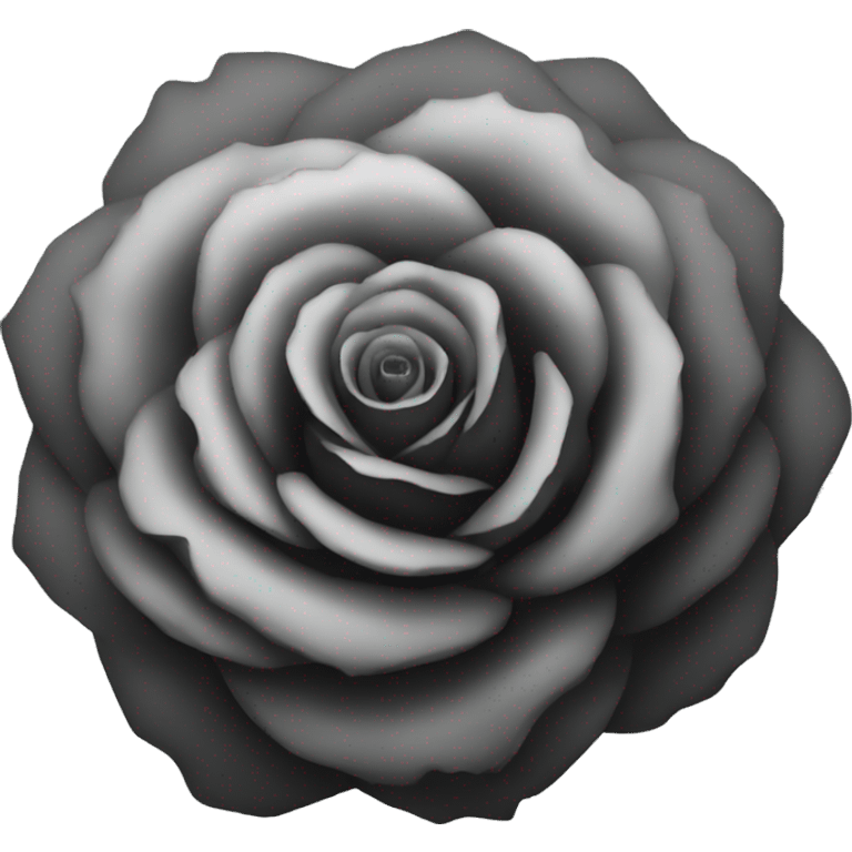 Black rose ball down  emoji