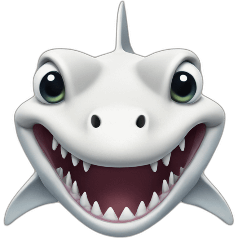 hammerhead shark with eyes really far apart emoji