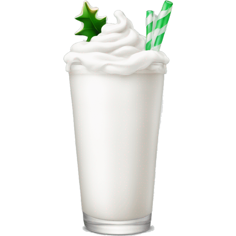 White asthetic clean Christmas drink emoji