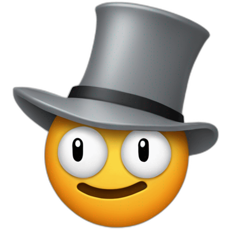 gray bitcoin coin retro disney character cylinder hat emoji