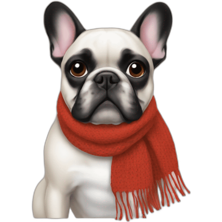 French bulldog scarf emoji