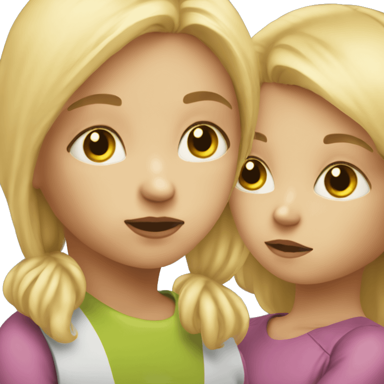 blonde child does not give a toy to another sad blonde child emoji