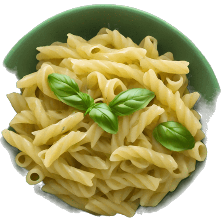 Pesto pasta in a bowl  emoji