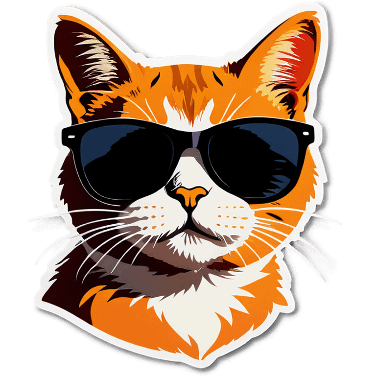 Cat with sunglasses emoji