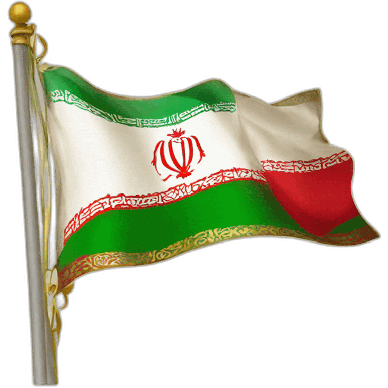 Old Iran flag with lion and sun emoji