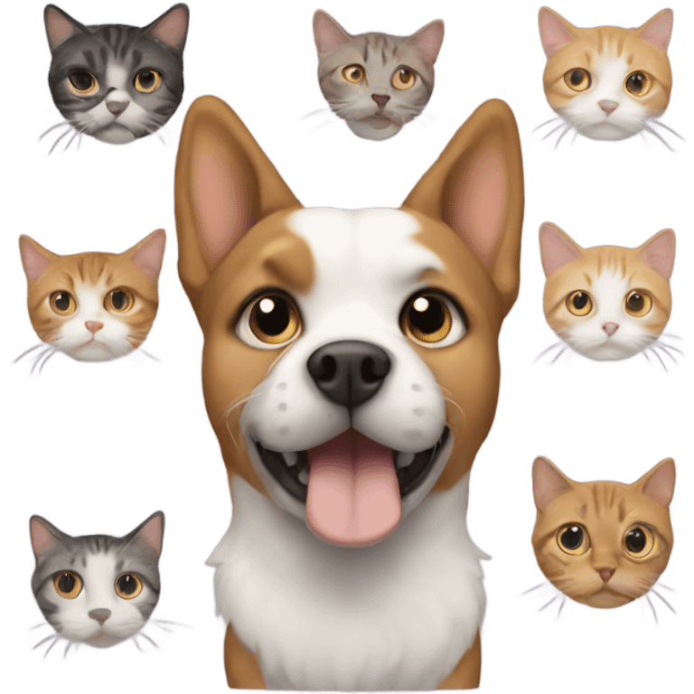 Dog made of cats emoji