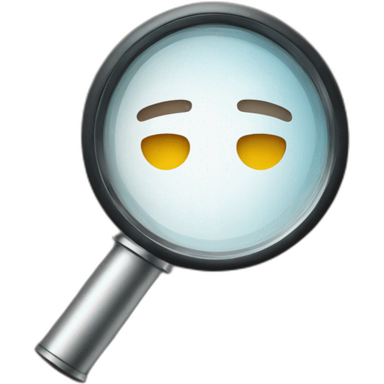 magnifying glass + instagram logo emoji