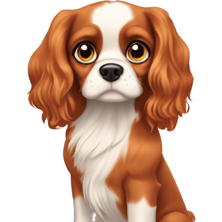 Cavalier King Charles spaniel watching winx club  emoji