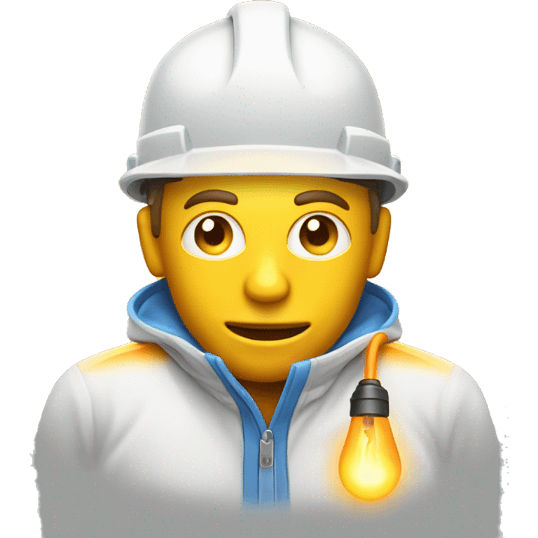 an electrician melting from the sun emoji