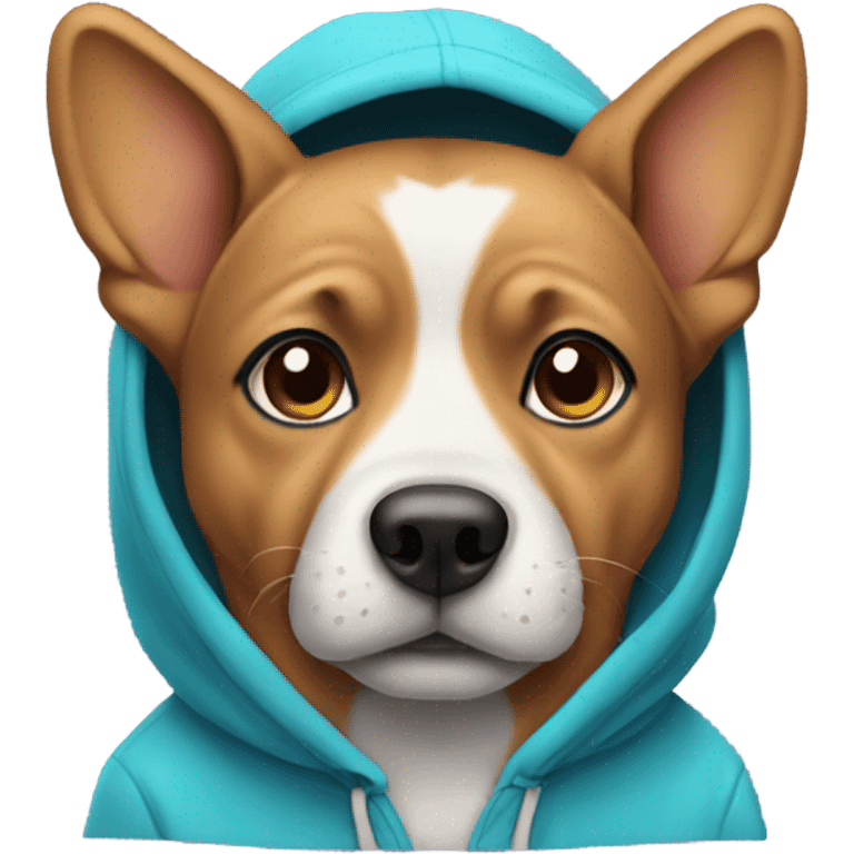 Dog wearing hoodie  emoji