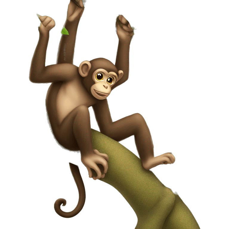 Monkey on tree emoji