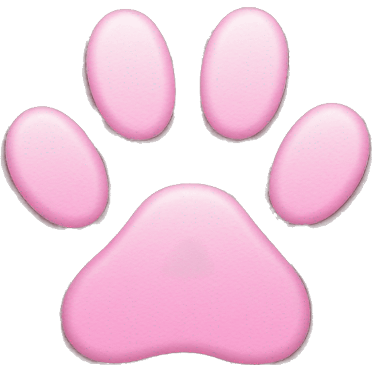 Pink filled in detailed paw  emoji