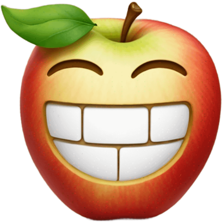 Apple logo but as a smile emoji emoji