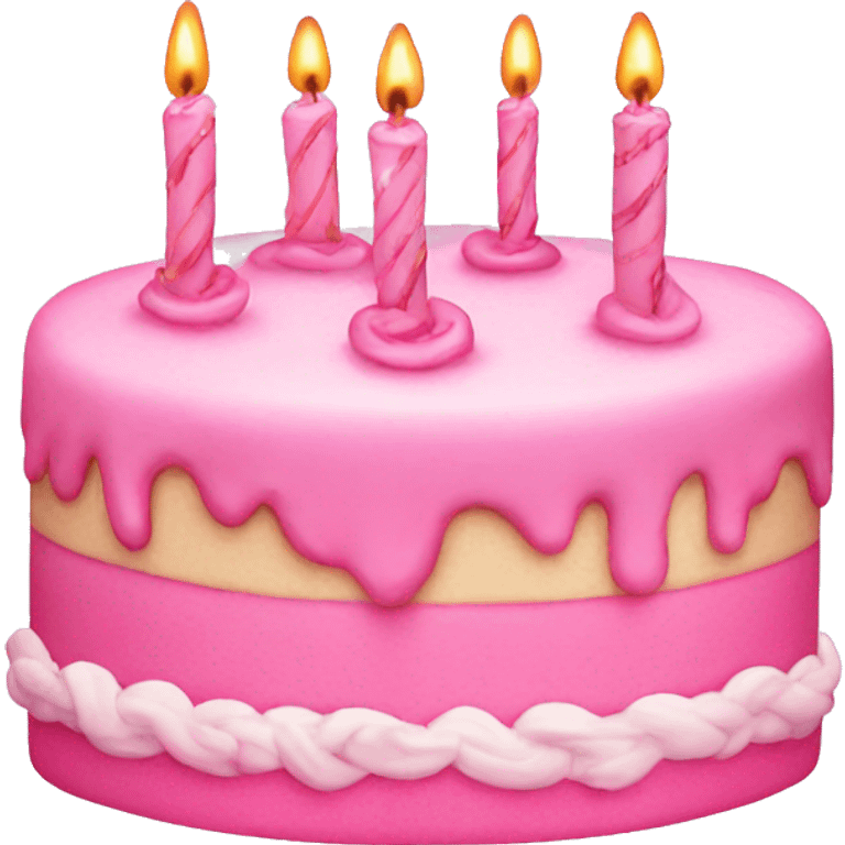 pink birthday cake aesthetic emoji