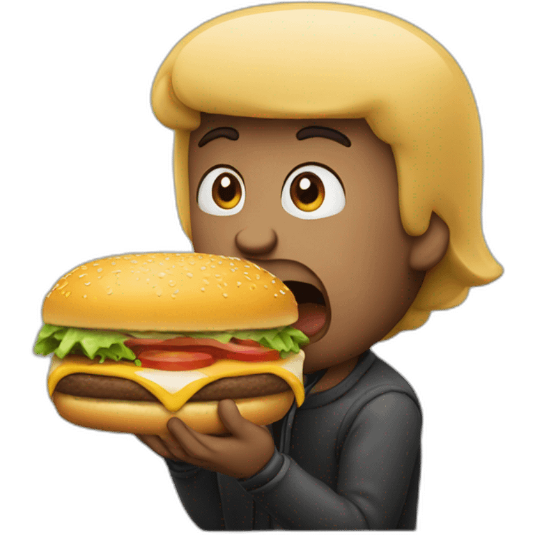 Dark va dit eating a burger emoji