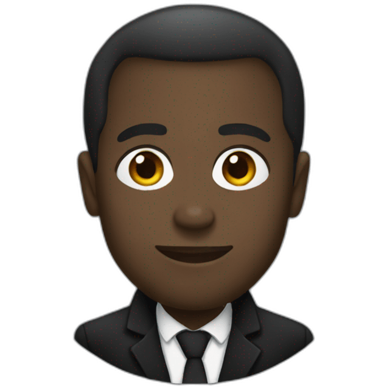 black macron emoji