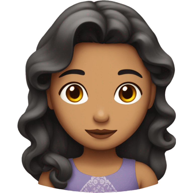 una niña enamorada emoji