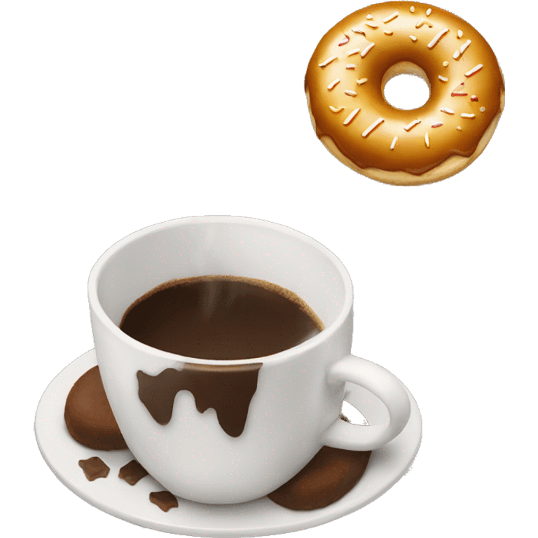 Coffe and donut emoji