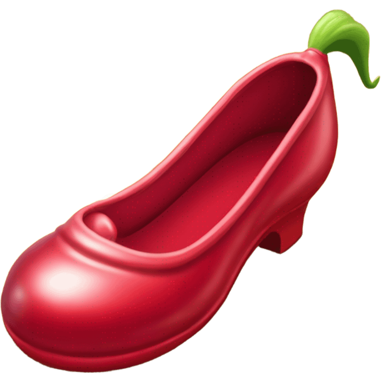 ruby slipper on yellow brick road emoji