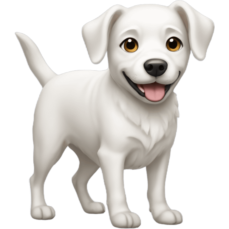 White female dog emoji