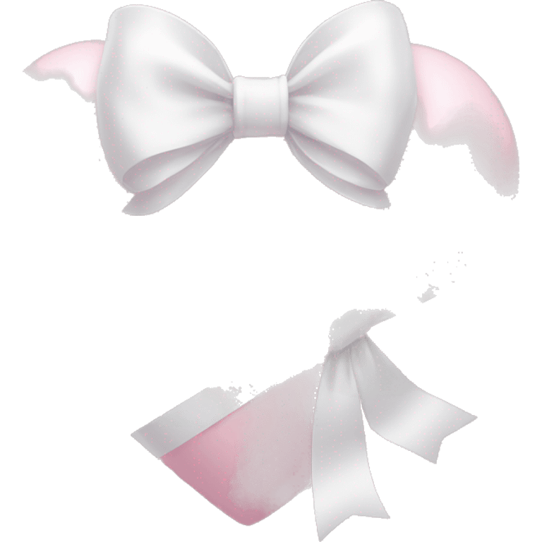 The pastel pink heart wrapped in white bow emoji