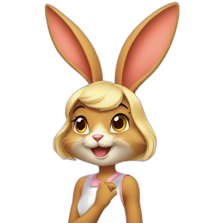 Lola Bunny gossiping emoji