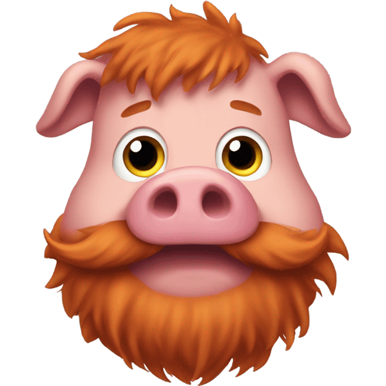 Pig with a big red beard emoji