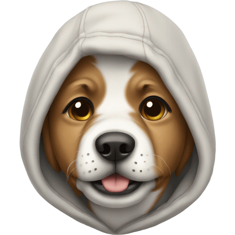 Dog wearing hoodie  emoji