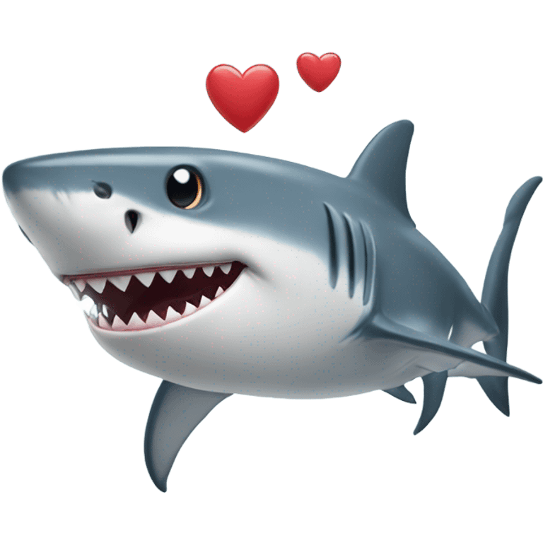 Shark with hearts emoji