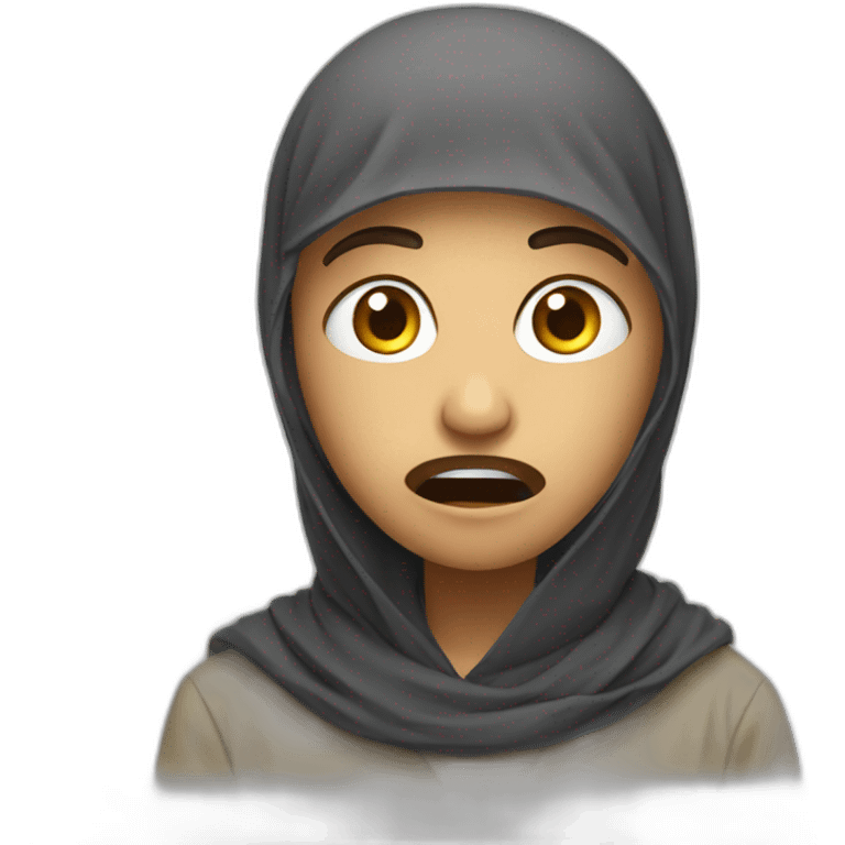 Scared Muslim kan emoji