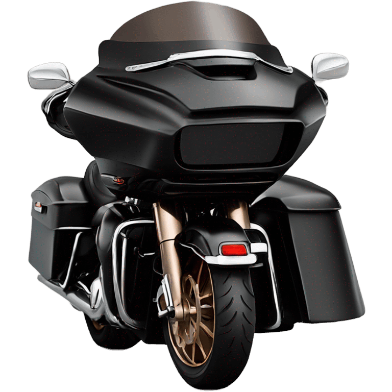 Black Harley Road glide with bronze wheels emoji