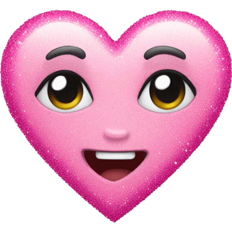 Pink sparkly heart emoji