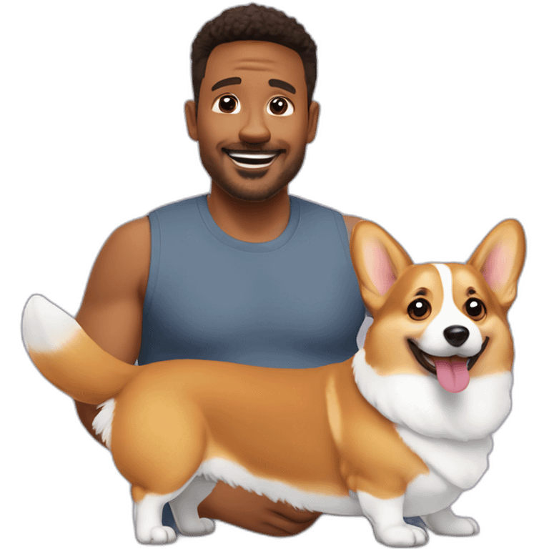 Corgi with big Terry emoji