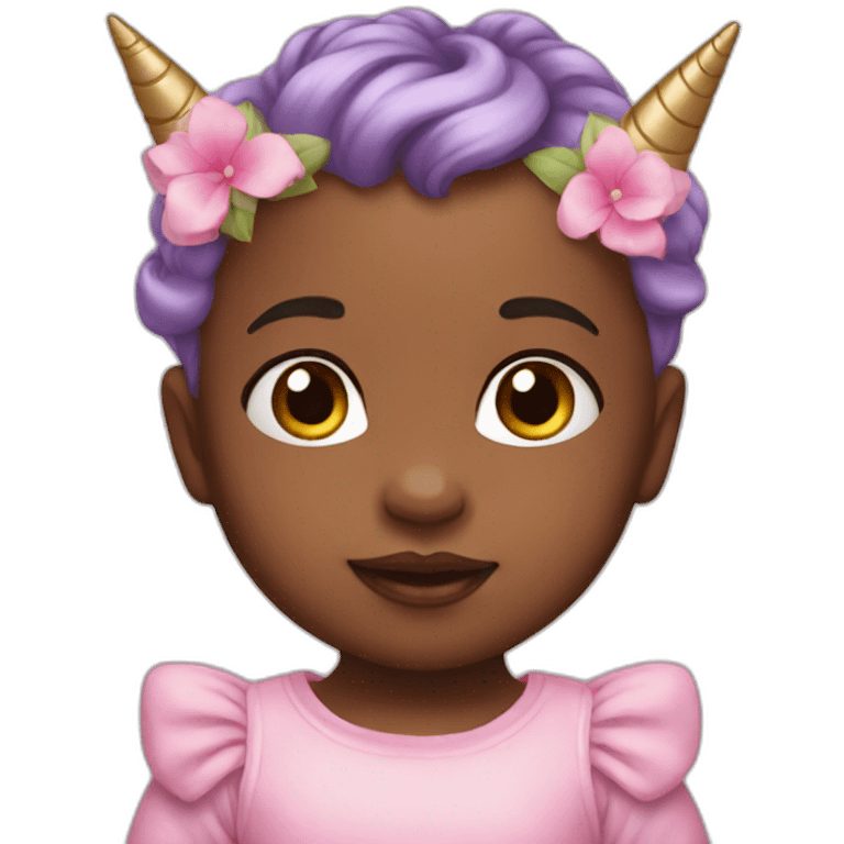 Baby with unicorn headband emoji