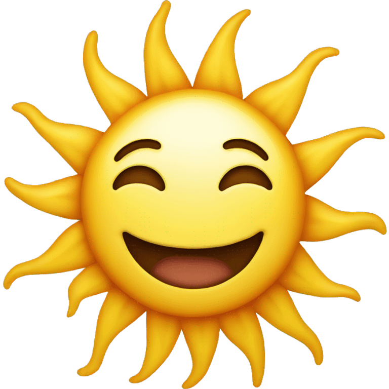 A happy sun emoji emoji