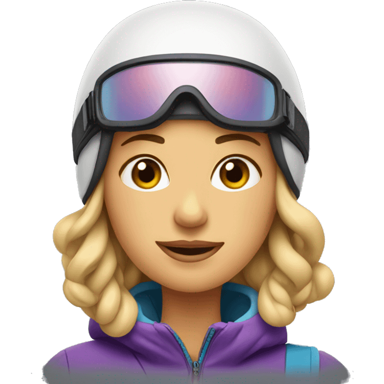 skiing woman emoji