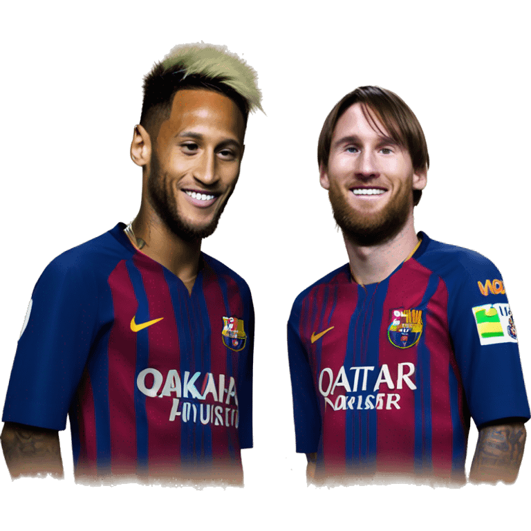 Neymar e messi emoji