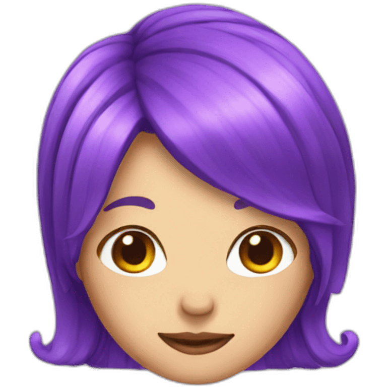 purple hair emoji