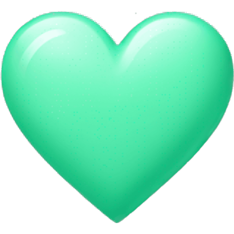 Mint green heart emoji