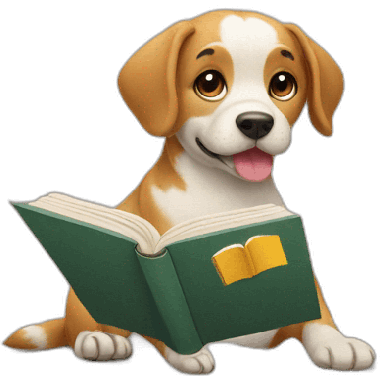 dog and book emoji