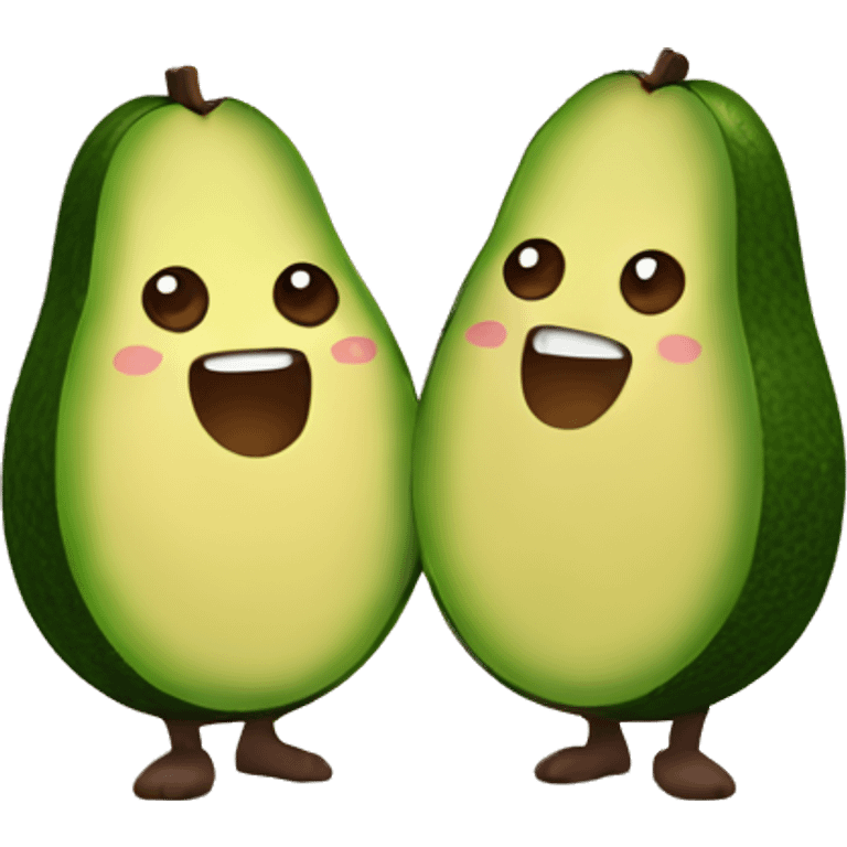 2 avocados holding hands emoji