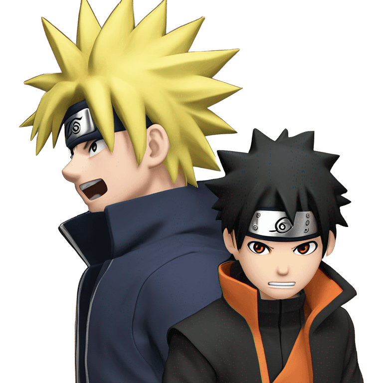 Naruto fighting sasuke emoji