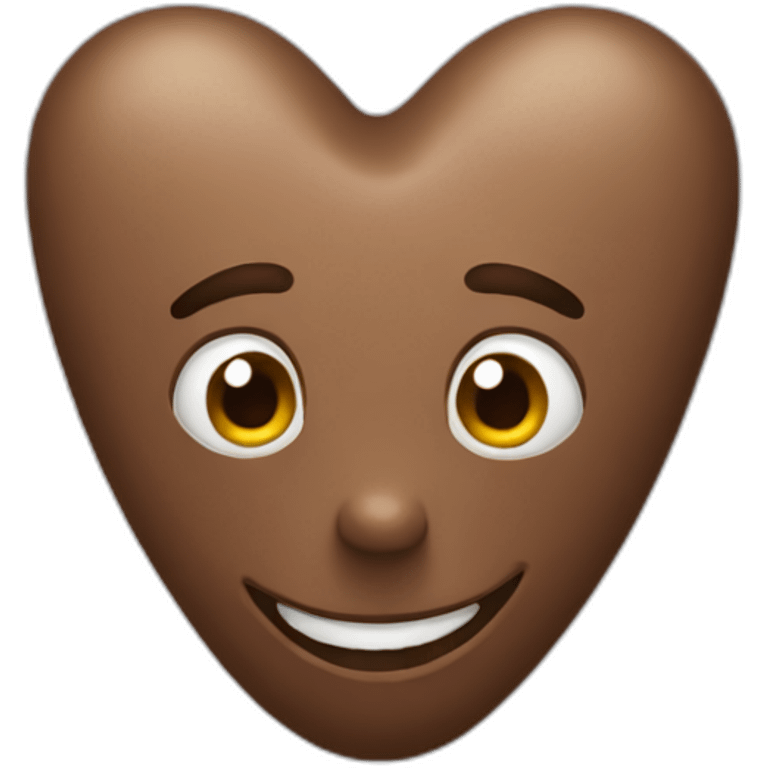 Coeur en forme de caca emoji