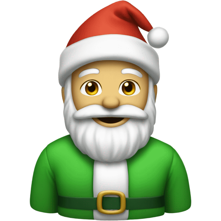 Green santa emoji