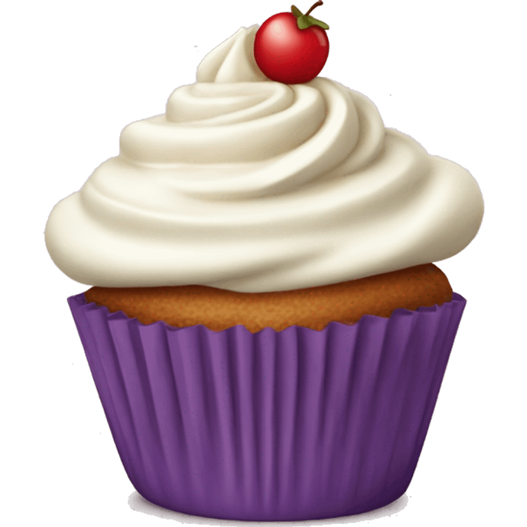 Cupcake with a delicius cream emoji