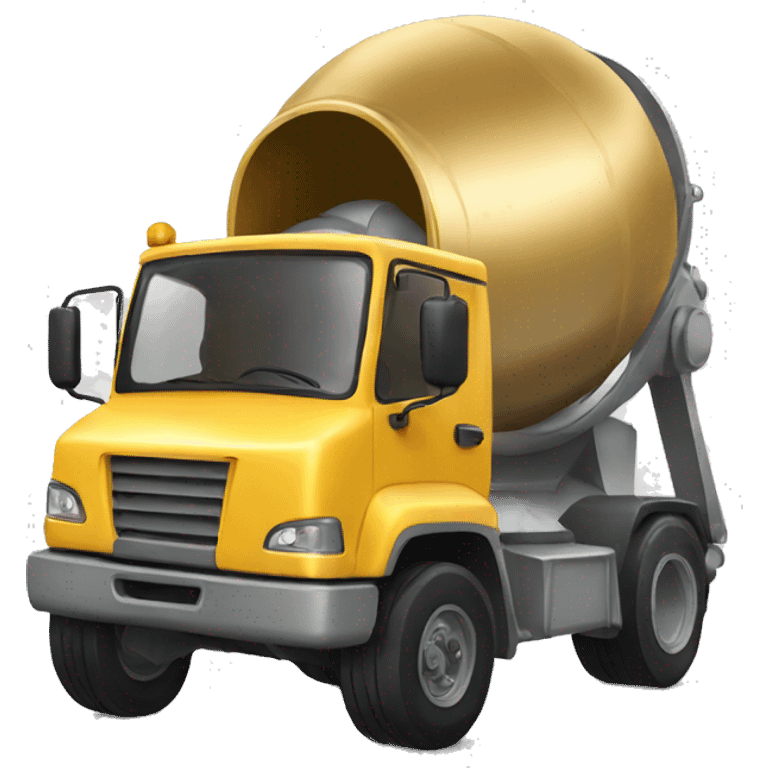 golden happy cement mixer  emoji