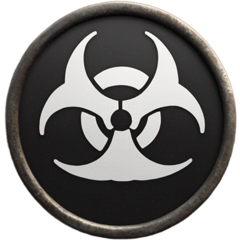 Biohazard symbol on a metal barrel emoji