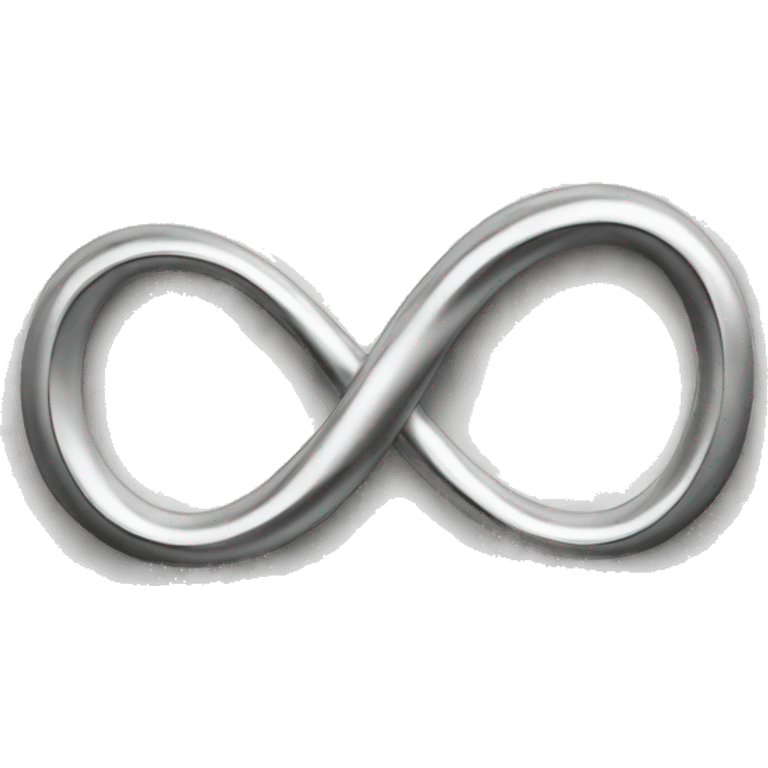 Infinity symbol in silver and elegant and small  emoji